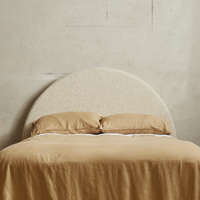 King | Arc Bed Head Boucle Ivory