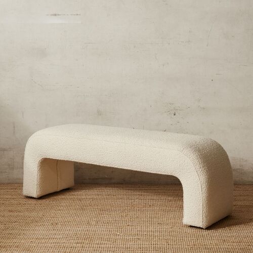 Bernard Boucle Bench Seat | Ivory