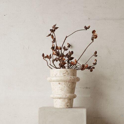 Wilma Marble Vase | Sepia