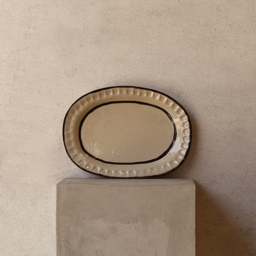 SOF | Press Platter Oval | Black & White 