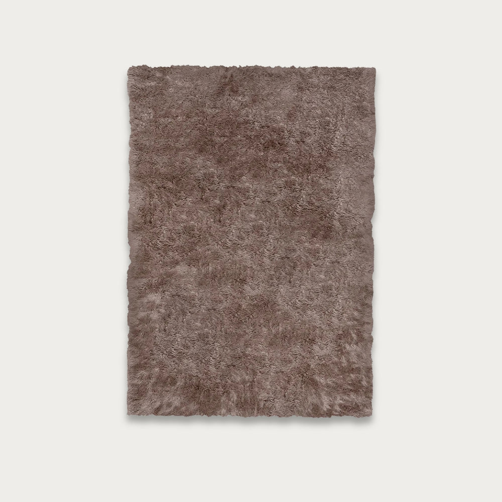 Mackenzie Mocha Washable Wool Sheepskin Area Rug