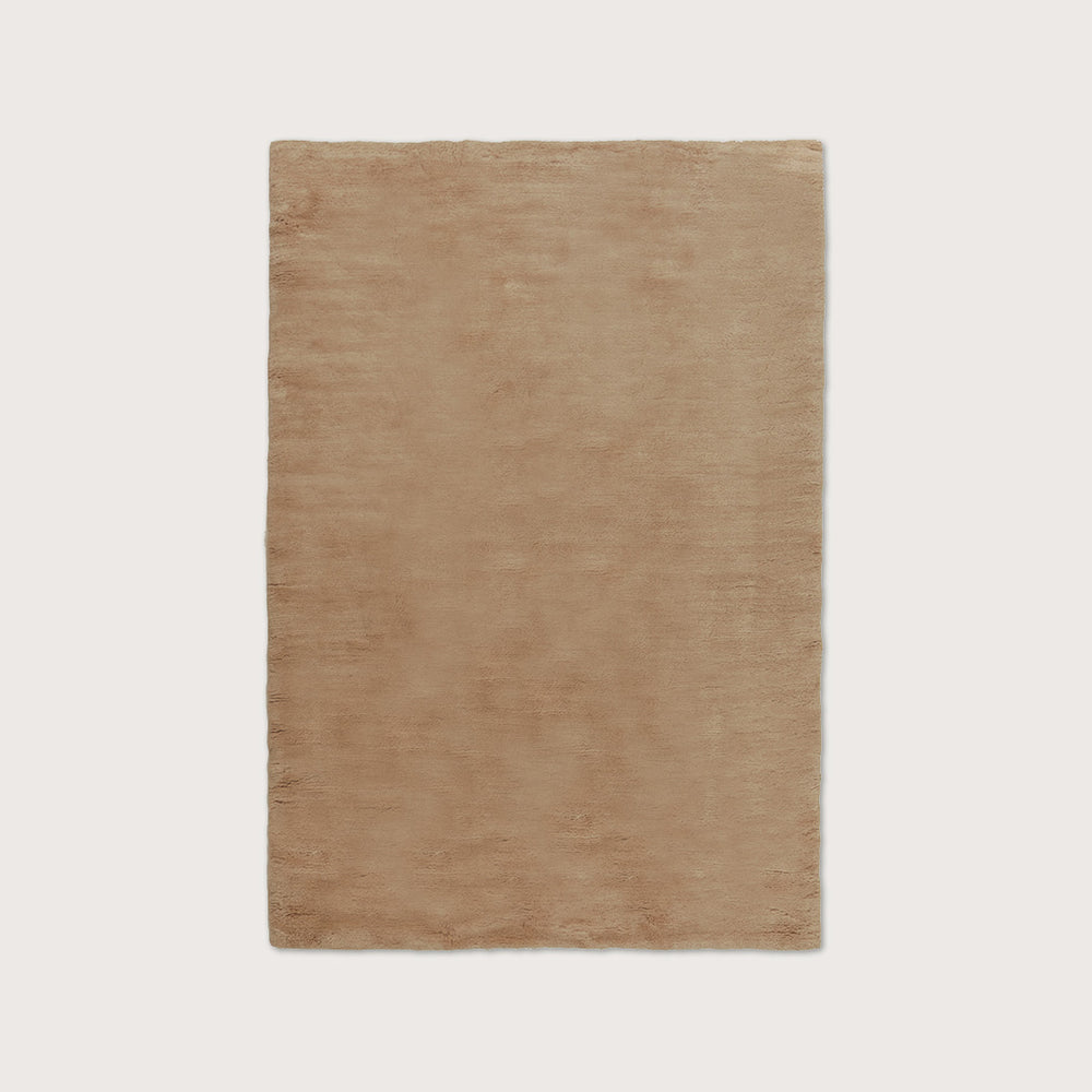 Nelson Caramel Washable Wool Fine Cut Pile Rug