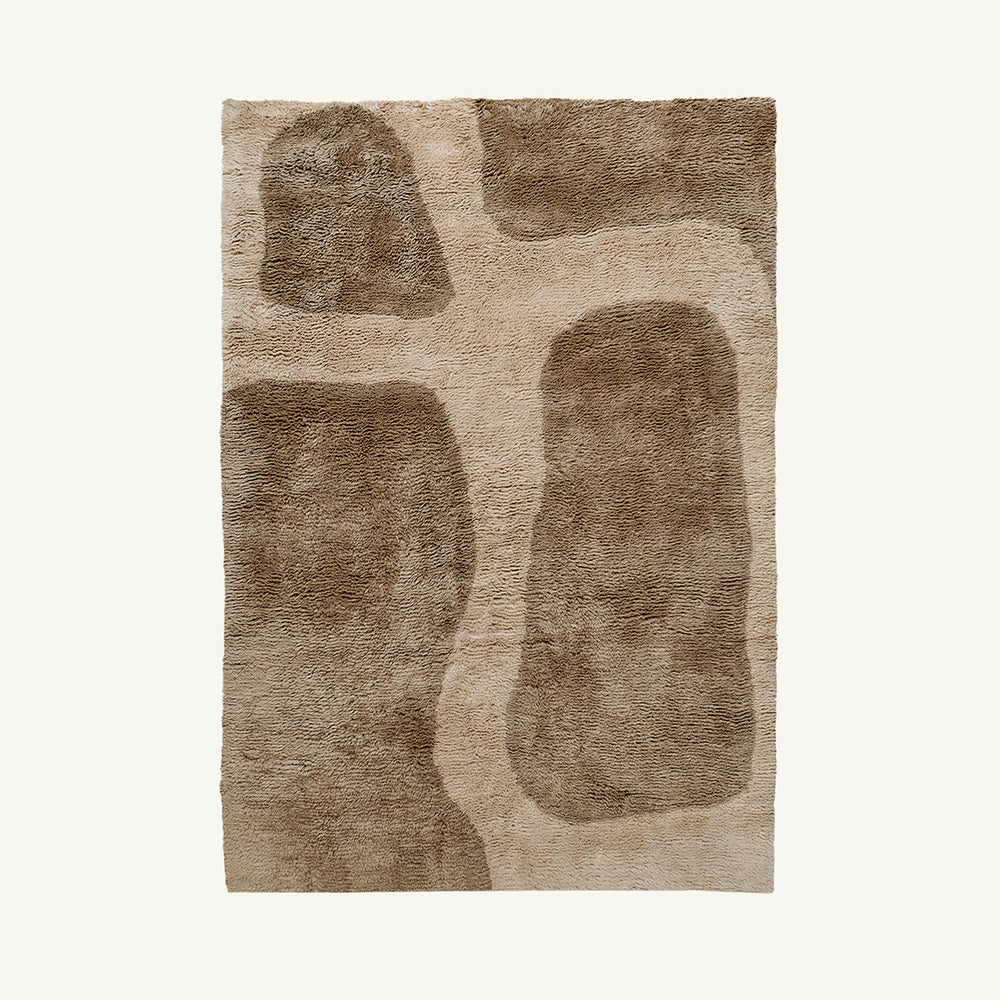 Awa Taupe New Zealand Washable Wool Rug