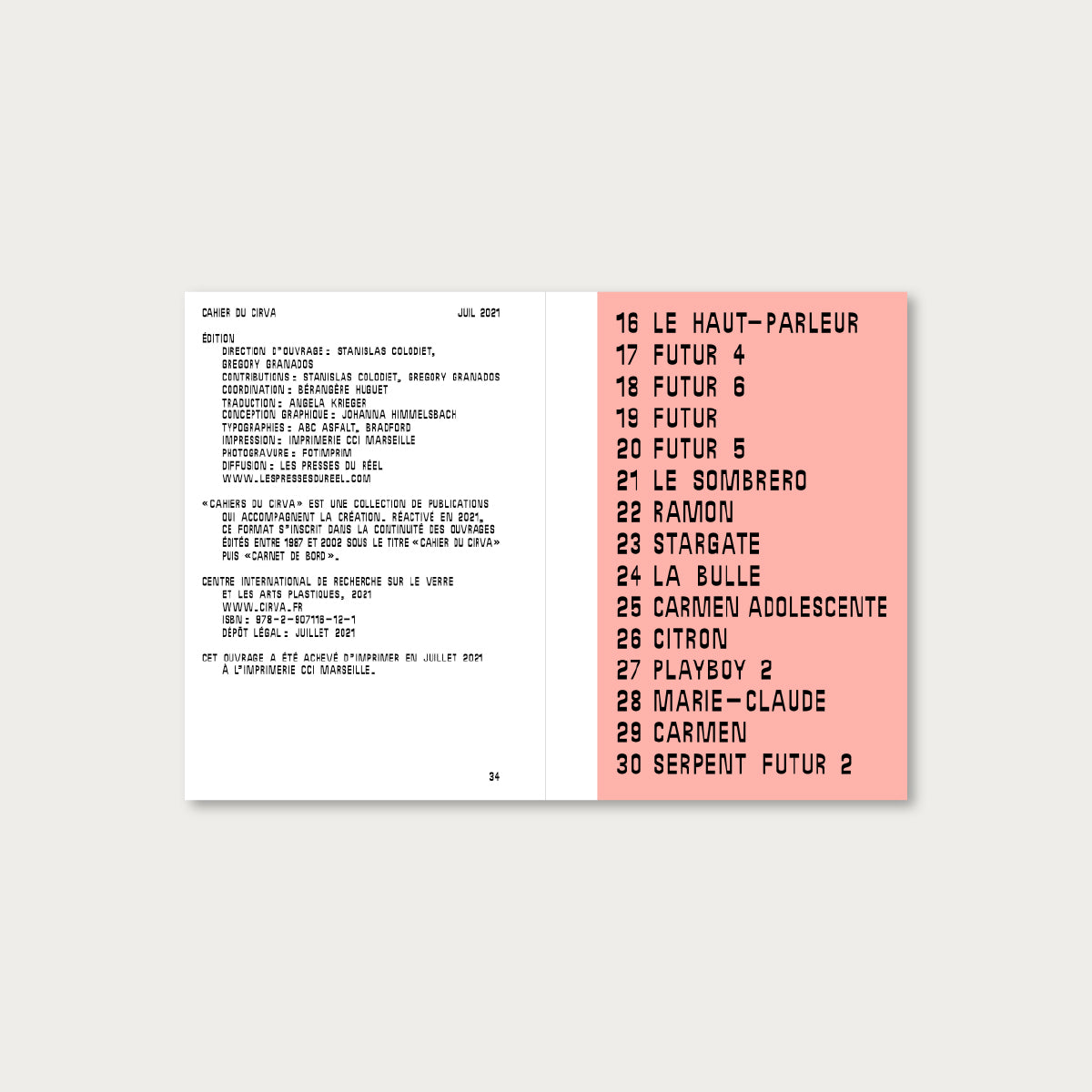 Cahier du Cirva, Gregory Granados - image 2