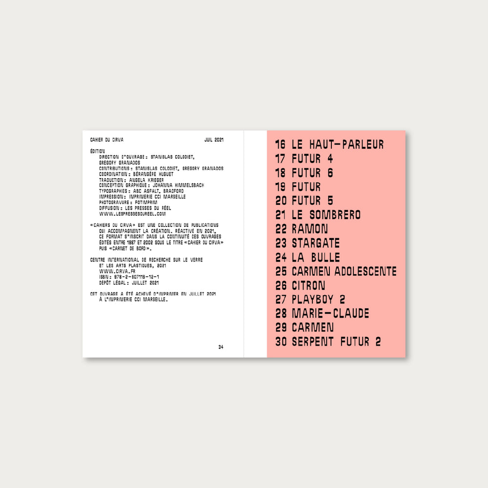 Cahier du Cirva, Gregory Granados