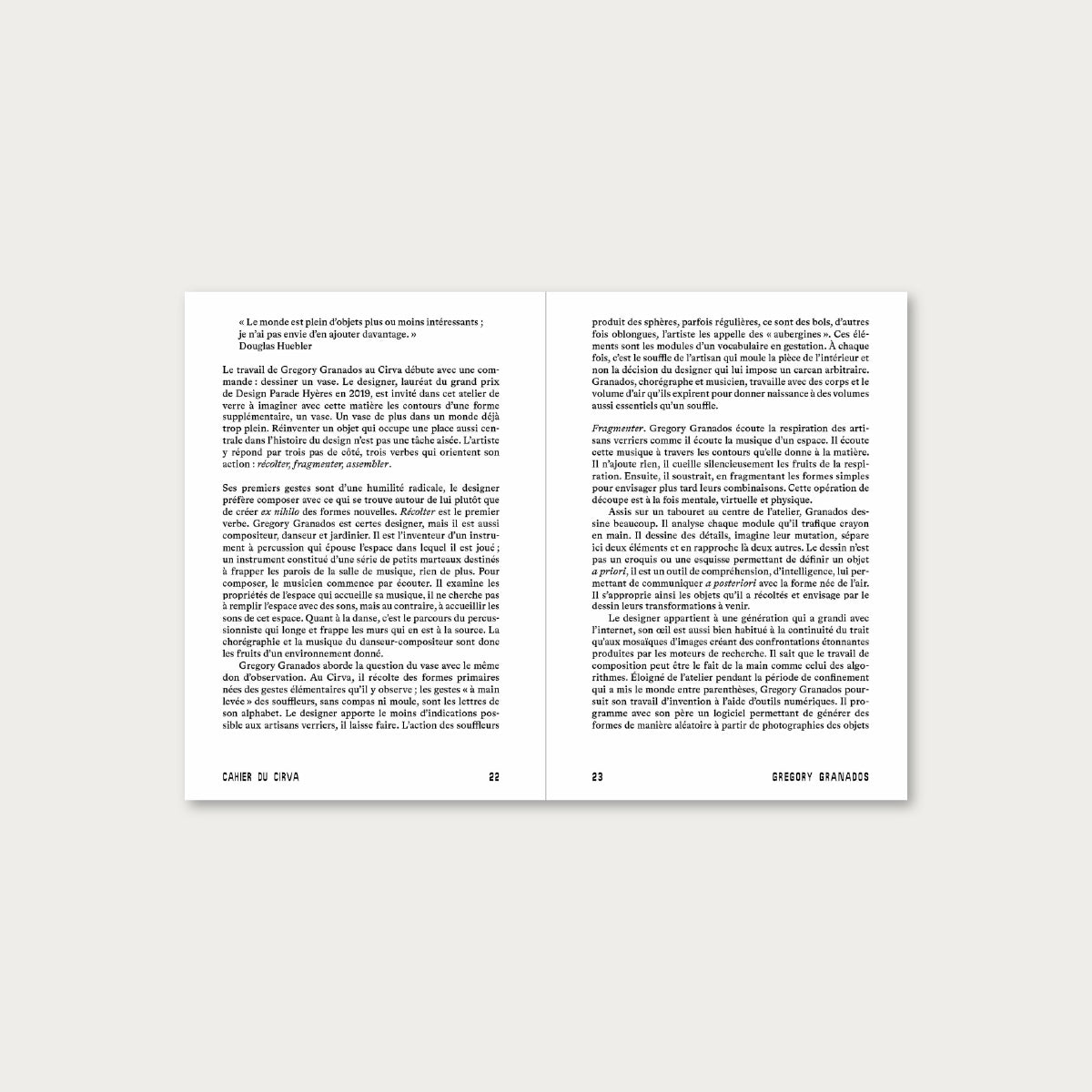 Cahier du Cirva, Gregory Granados - image 4