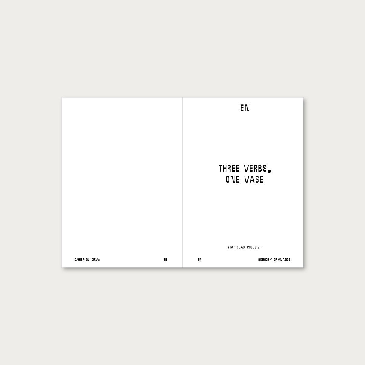 Cahier du Cirva, Gregory Granados - image 5