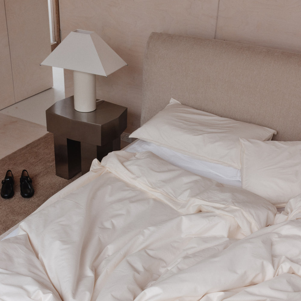 Cream Ceramic Lamp with Linen Shade | Myrtle Table Lamp McMullin
