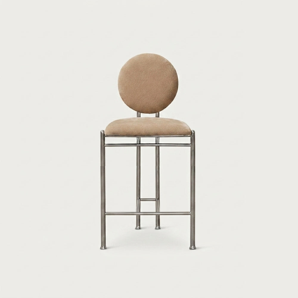 Henrietta Bar Stool Chair | Ecru