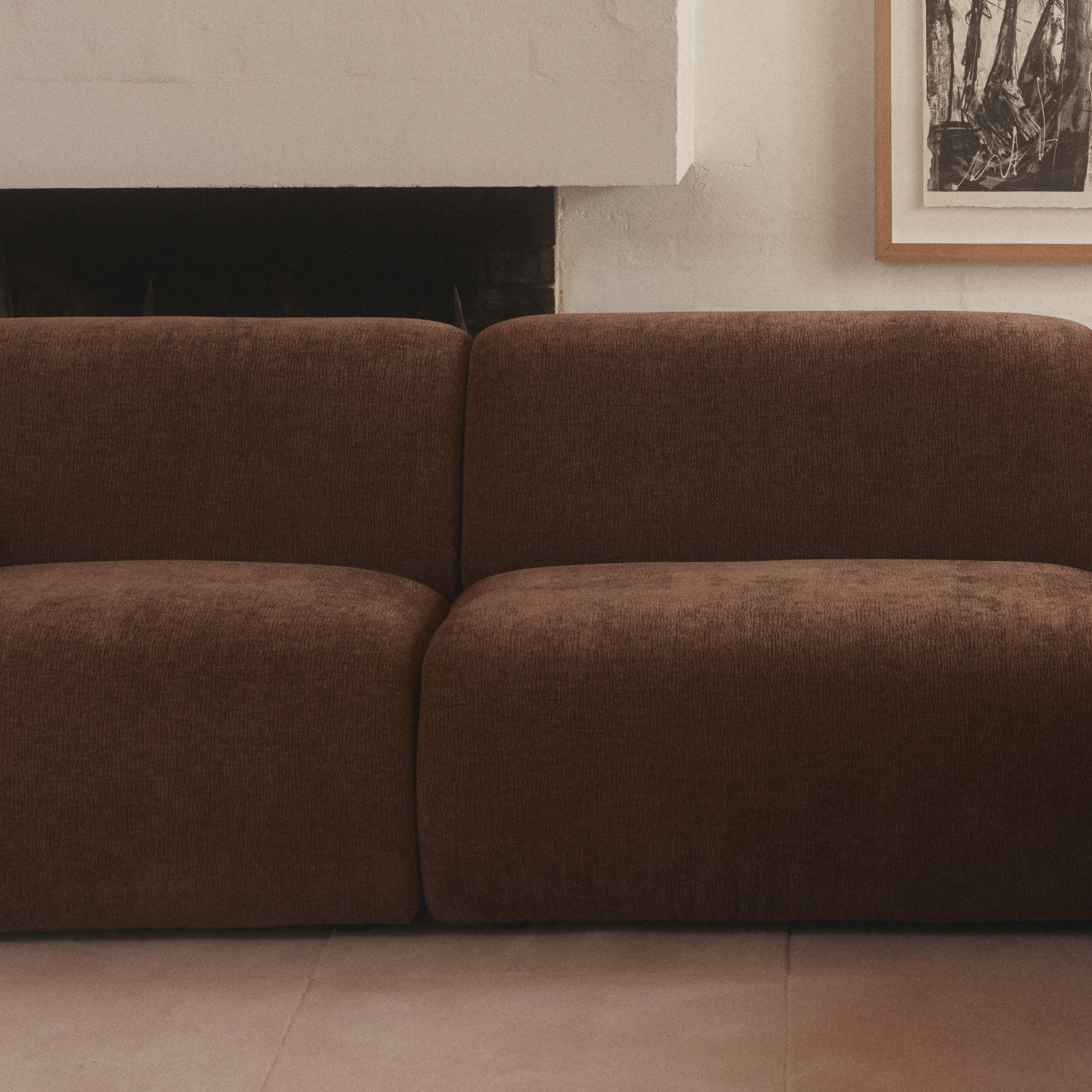 Iggy Modular Sofa | 2 Piece Armless | Bark - image 2