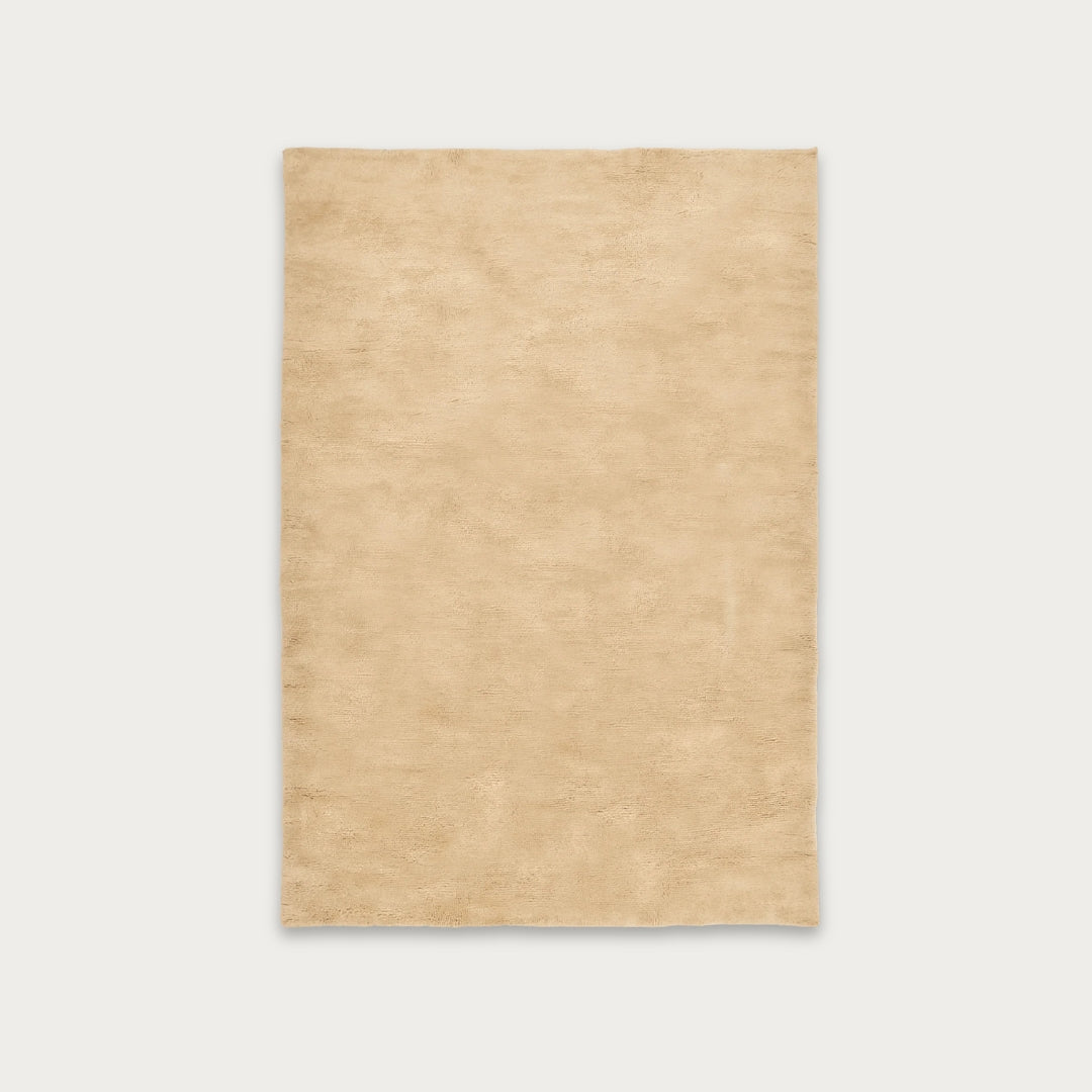 Nelson Cream Washable Wool Fine Cut Pile Rug - image 1