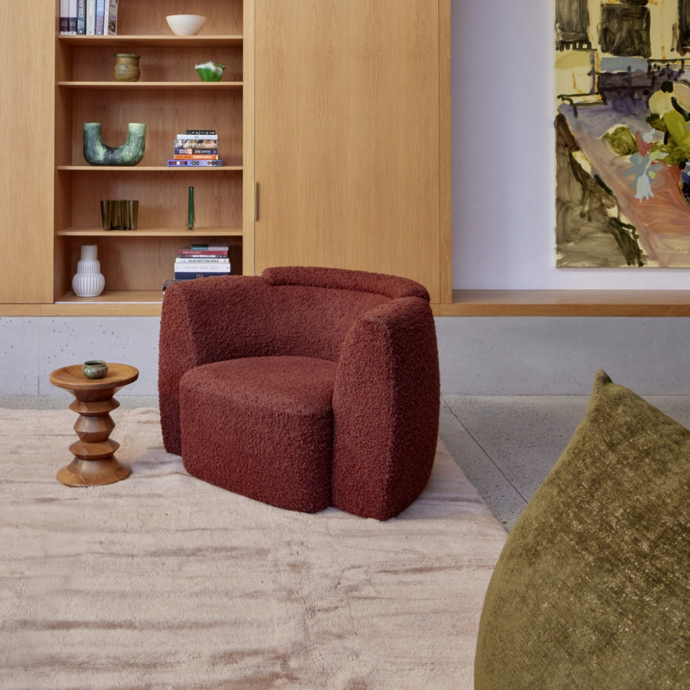 Nelson Caramel Washable Wool Fine Cut Pile Rug