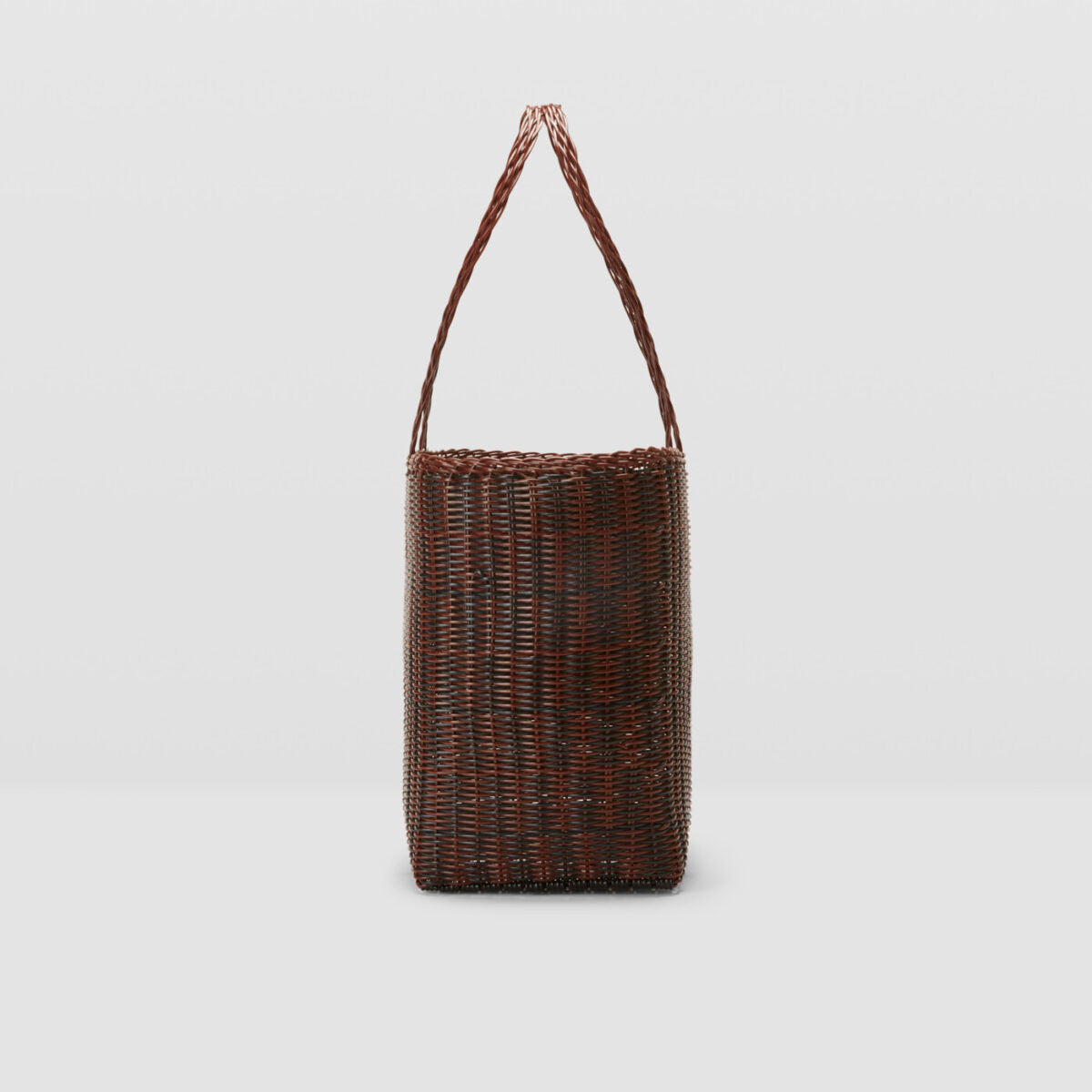 Palorosa Quadretti Basket Bag | Medium Chocolate + Black - image 4