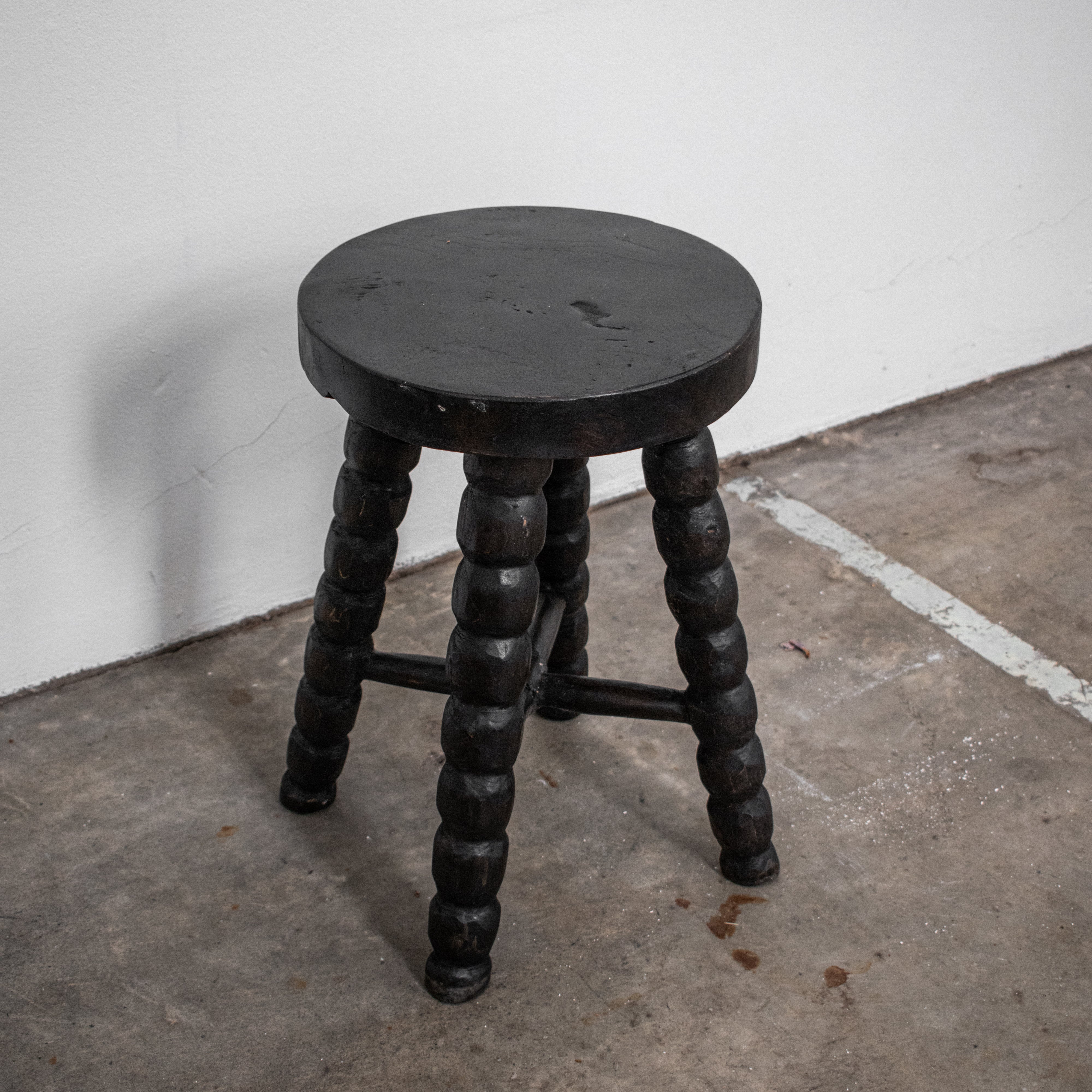 Curved Teak Stool - image 2