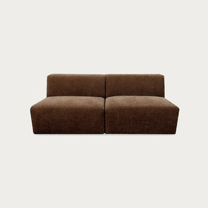 Uma Modular Sofa | 2 Piece Armless | Soft Weave Bark