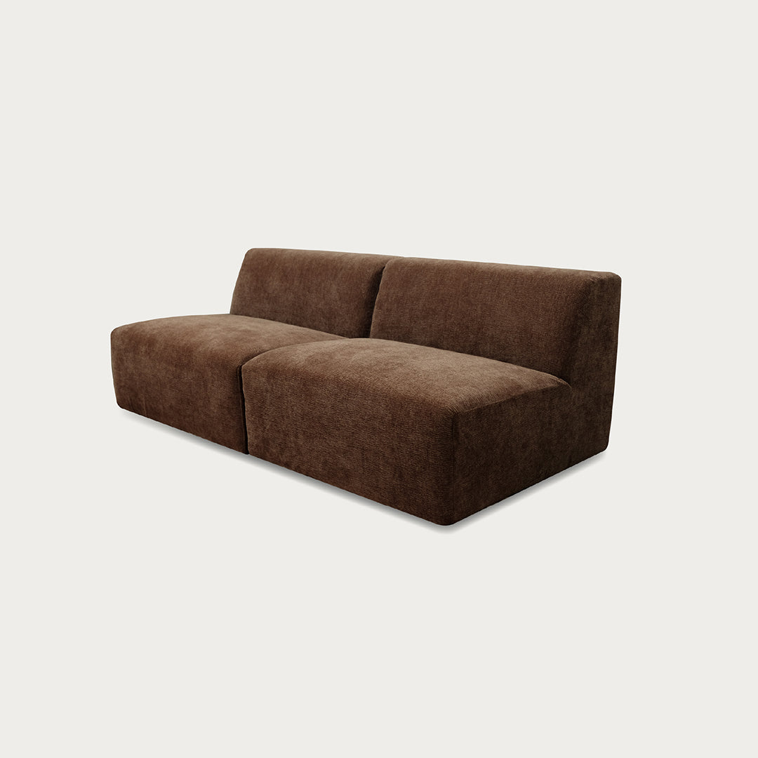 Uma Modular Sofa | 2 Piece Armless | Soft Weave Bark - image 3