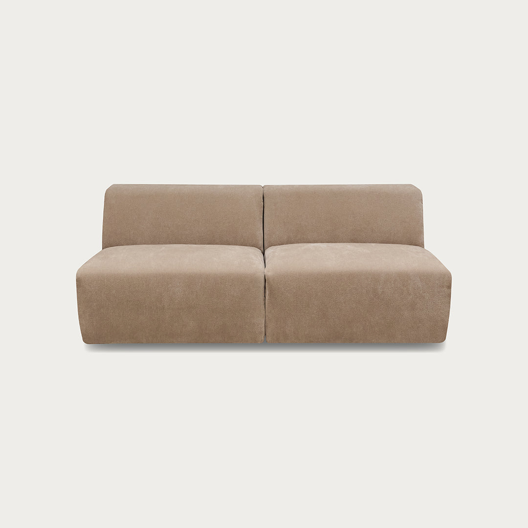 Uma Modular Sofa | 2 Piece Armless | Velvet Ecru - image 1