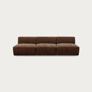 Uma Modular Sofa | 3 Piece Armless | Soft Weave Bark