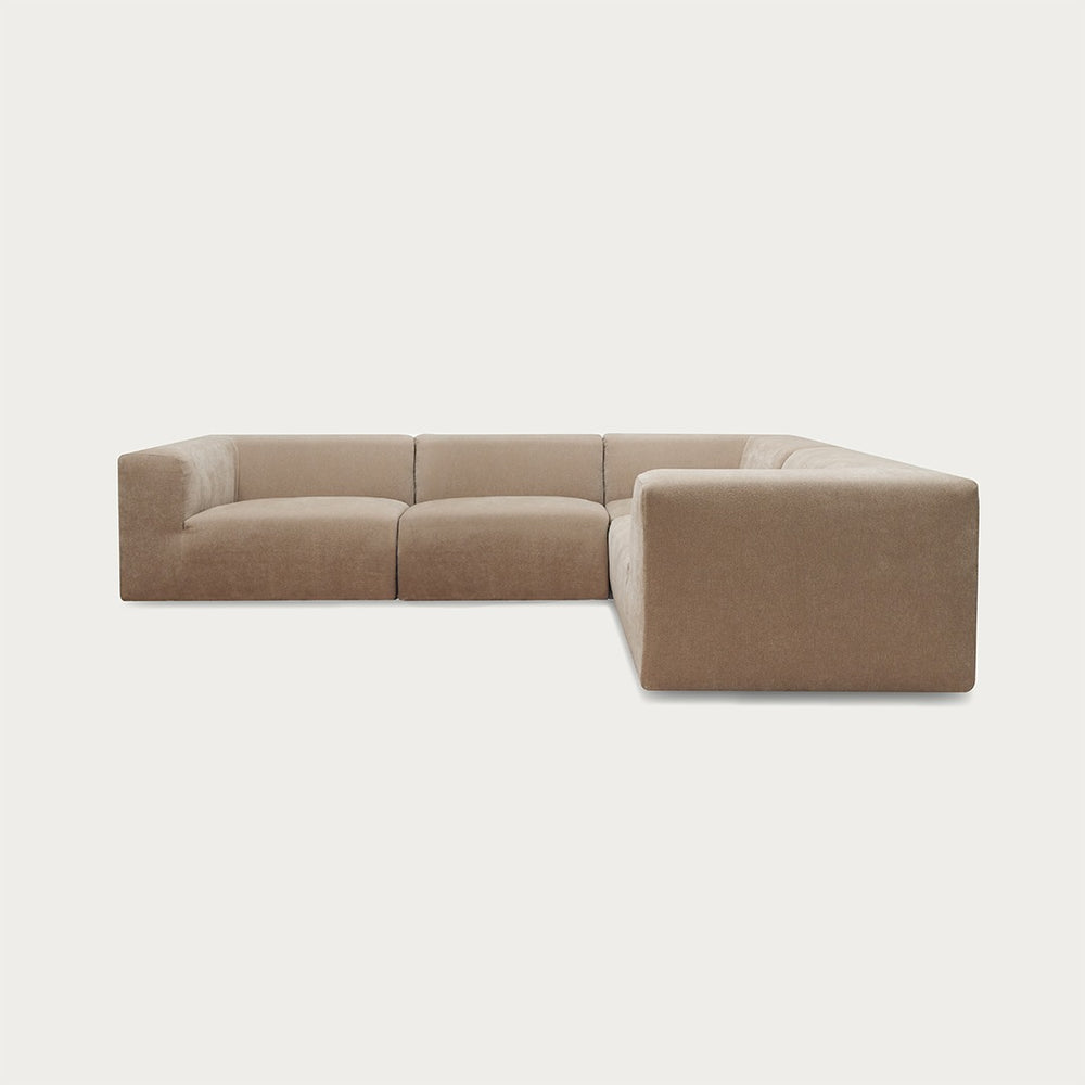 Uma Modular Sofa | 4 Piece | Velvet Ecru