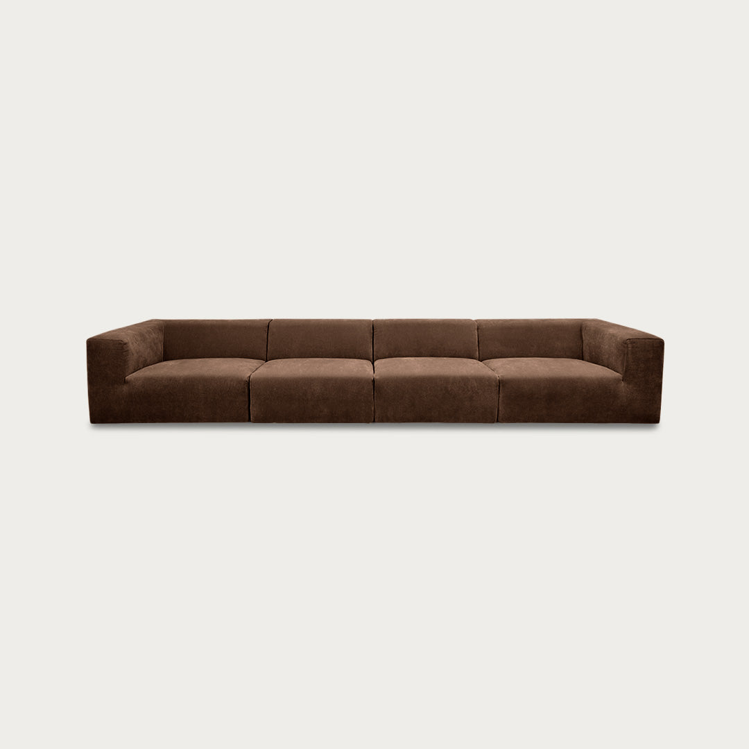 Uma Modular Sofa | 4 Piece | Soft Weave Bark - image 1