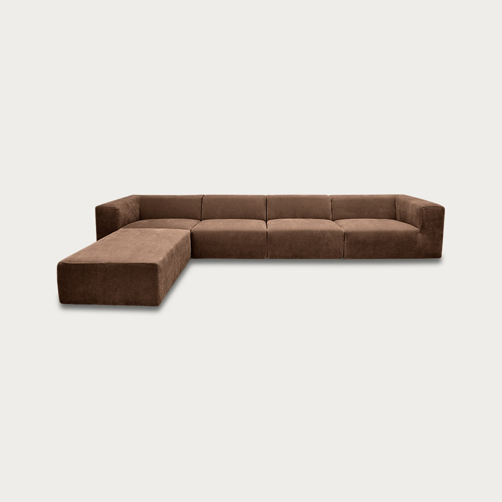 Uma Modular Sofa | 4 Piece | Soft Weave Bark