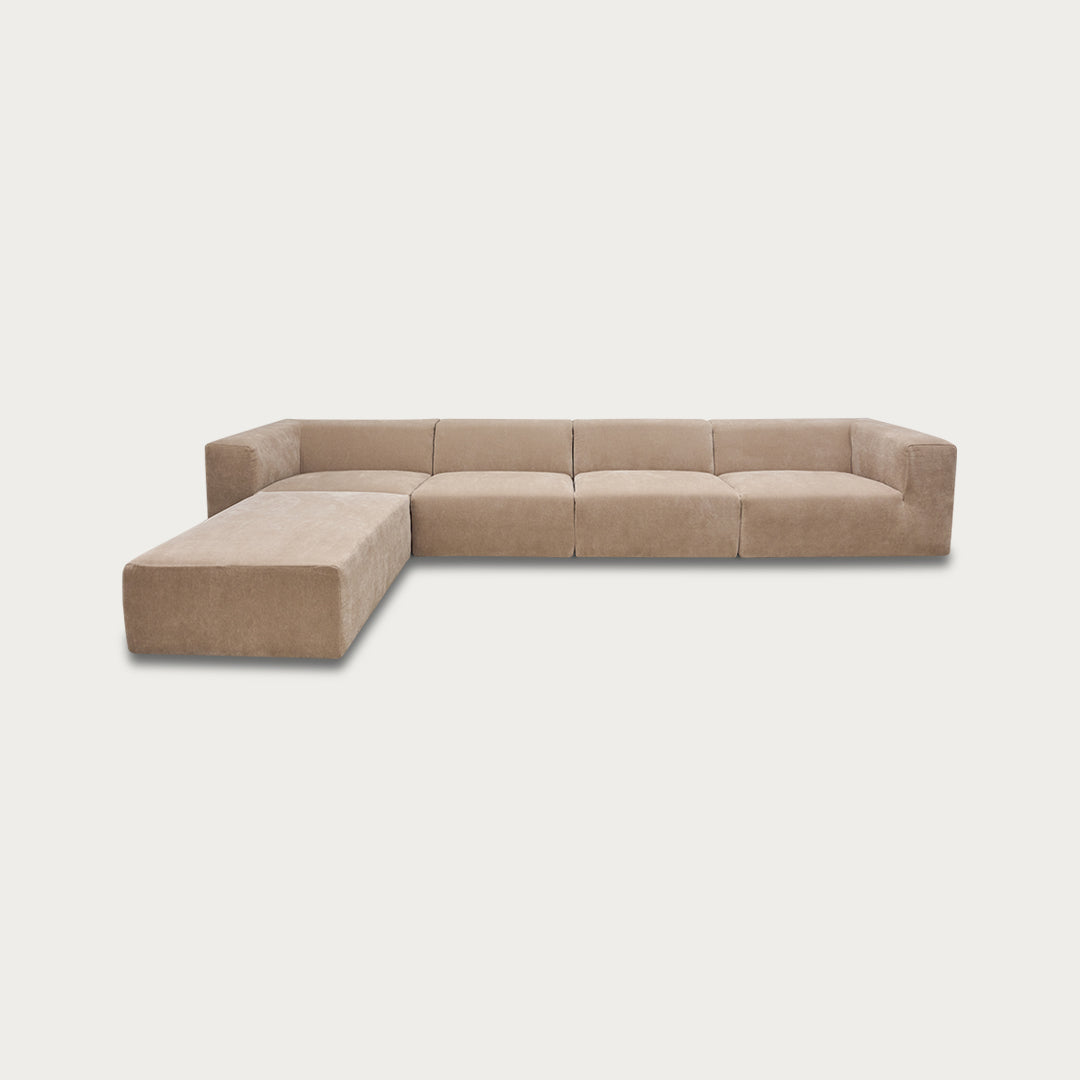 Uma Modular Sofa | 4 Piece | Velvet Ecru - image 3
