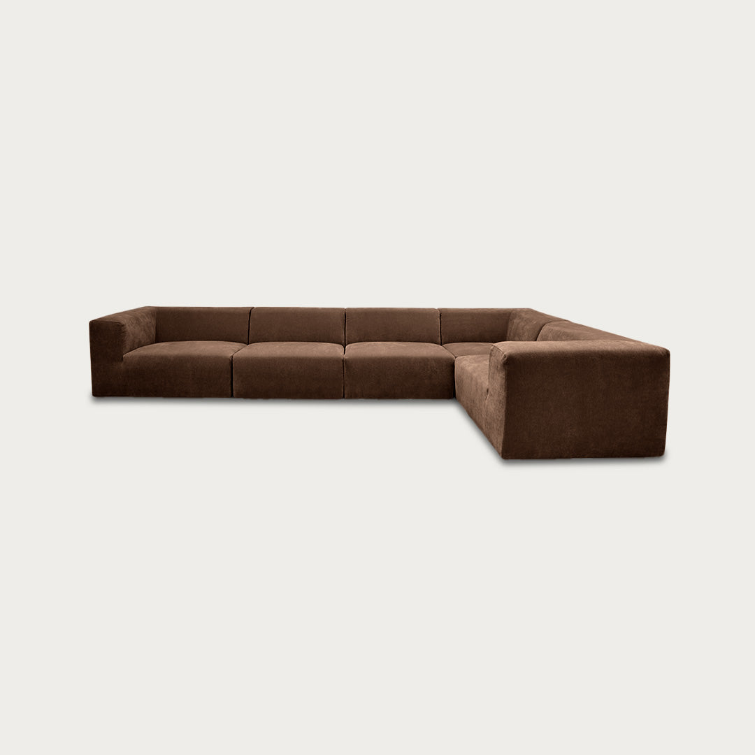 Uma Modular Sofa | 5 Piece | Soft Weave Bark - image 1