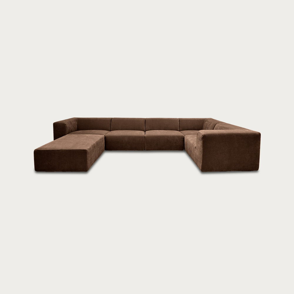 Uma Modular Sofa | Ottoman | Soft Weave Bark
