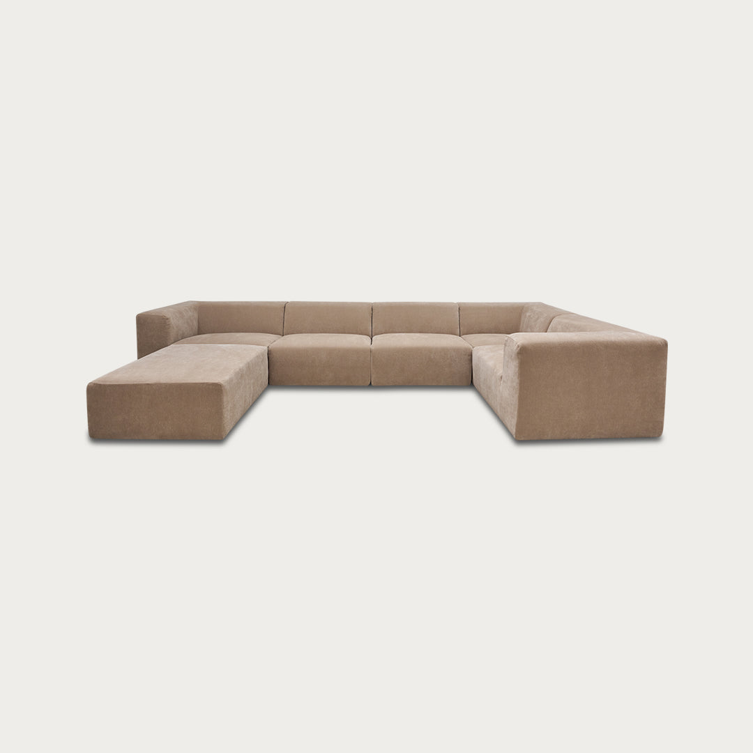 Uma Modular Sofa | 5 Piece | Velvet Ecru - image 1