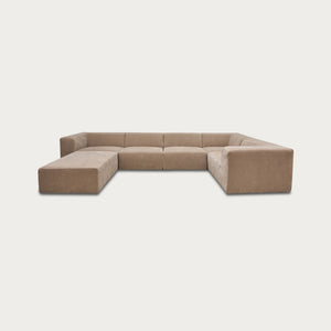 Uma Modular Sofa | 5 Piece | Velvet Ecru