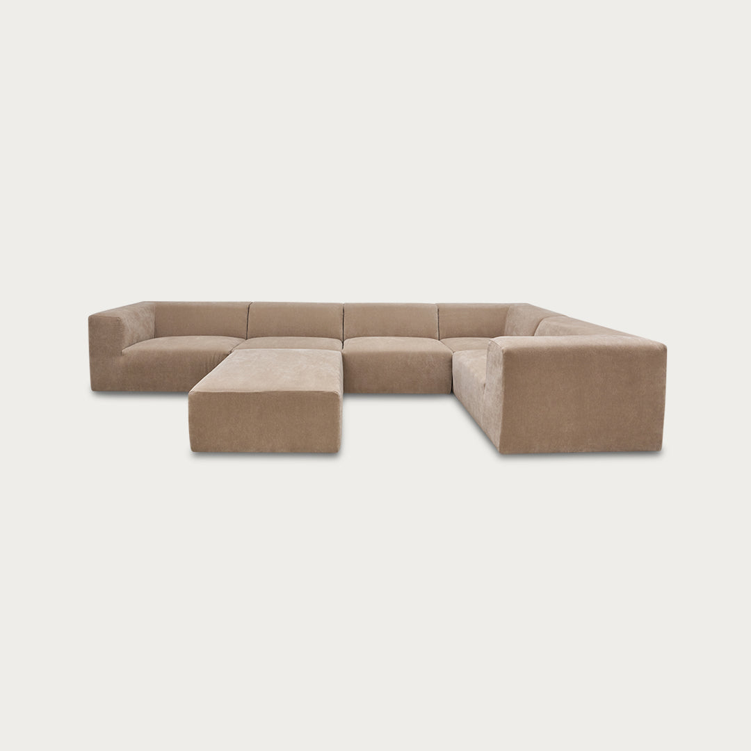 Uma Modular Sofa | 5 Piece | Velvet Ecru - image 3