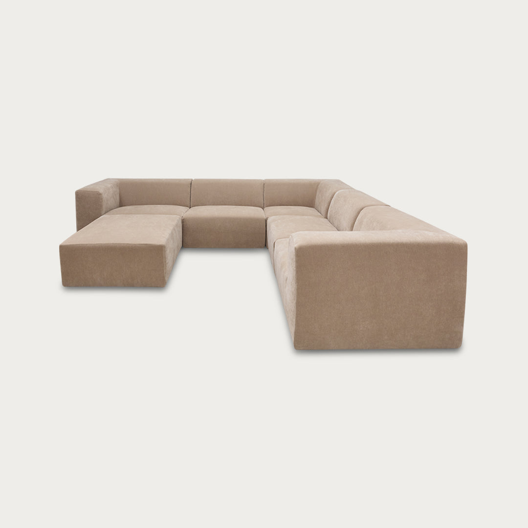 Uma Modular Sofa | 5 Piece | Velvet Ecru - image 4