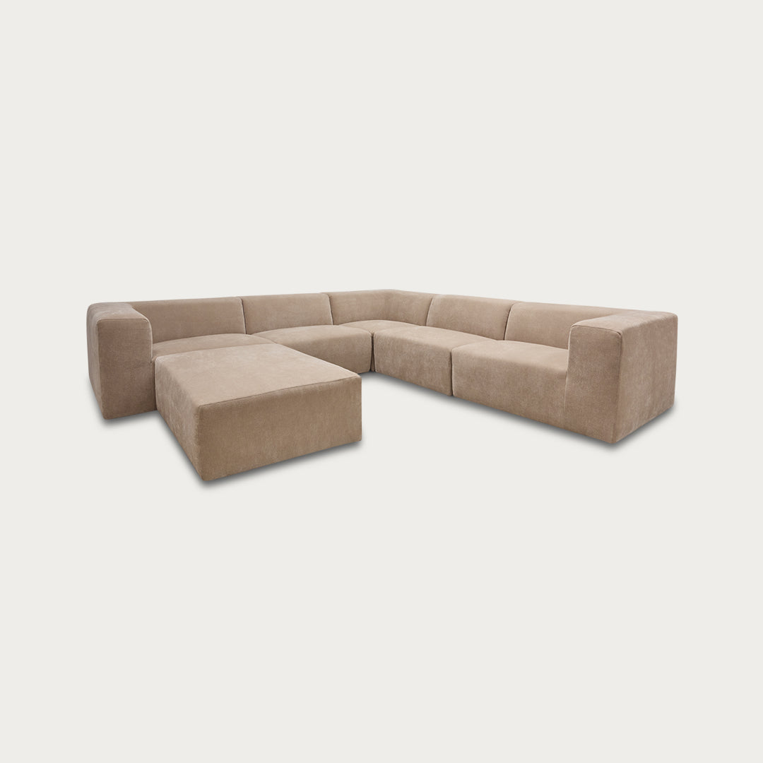 Uma Modular Sofa | 5 Piece | Velvet Ecru - image 5