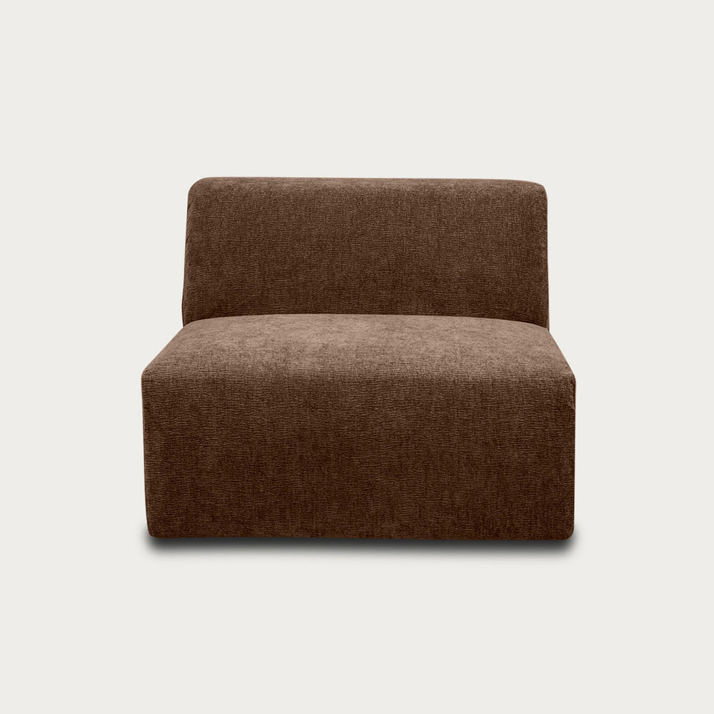 Uma Modular One-Seater | Armless | Soft Weave Bark