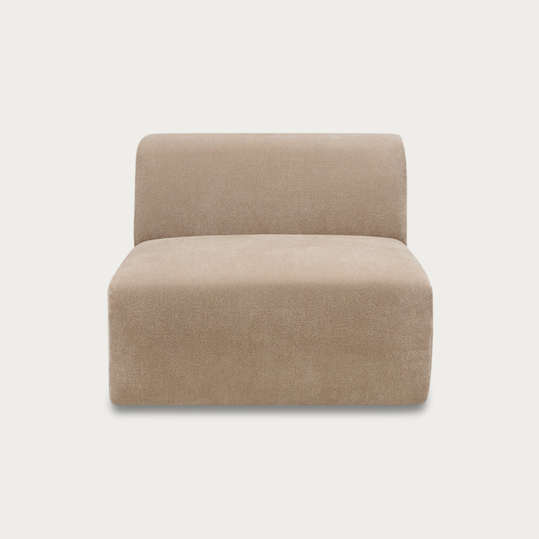 Uma Modular One-Seater | Armless | Velvet Ecru - image 1