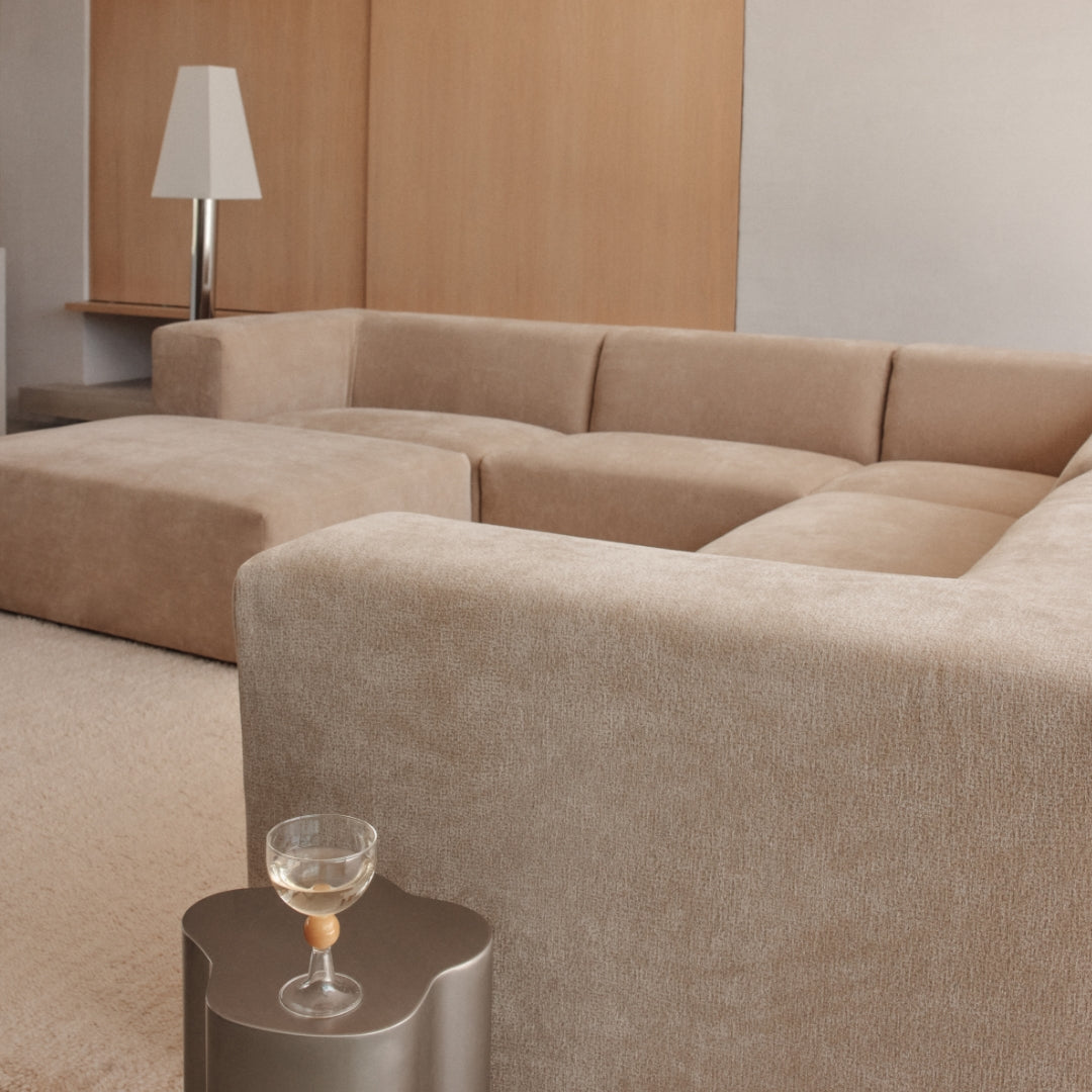 Uma Modular Sofa | 2 Piece Armless | Velvet Ecru - image 5