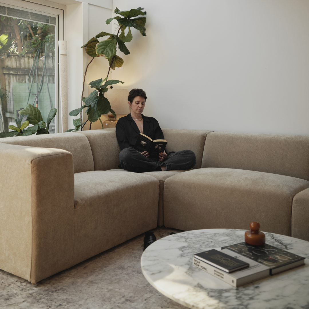 Uma Modular Sofa | 4 Piece | Velvet Ecru - image 5